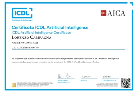 Certificazione ICDL Artificial Intelligence
